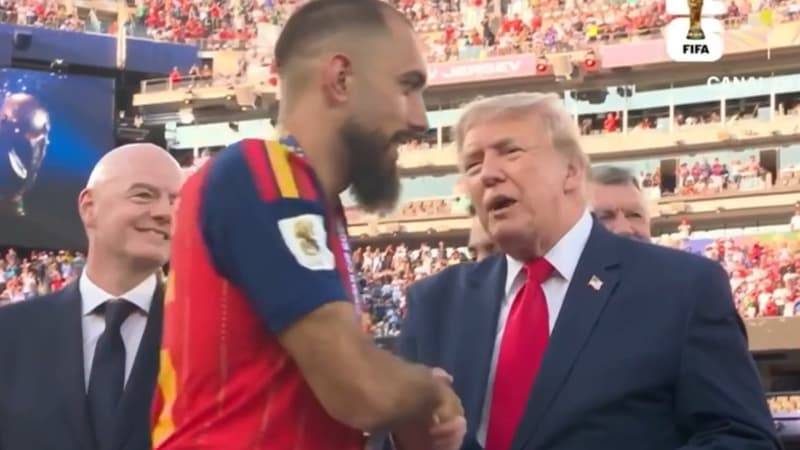 Espagne-Argentine: Borja Iglesias a bien serré la main de Donald Trump (sans un regard) pour "ne pas aller en prison"