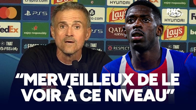 PSG 6-1 Slovan Bratislava : "Dembélé ? C'est merveilleux de voir un joueur de ce niveau", savoure Luis Enrique