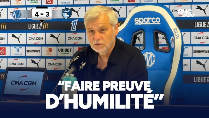 OM 4-3 Le Havre : "La moindre des choses... faire preuve d'humilité", Genesio en colère contre ses jeunes joueurs