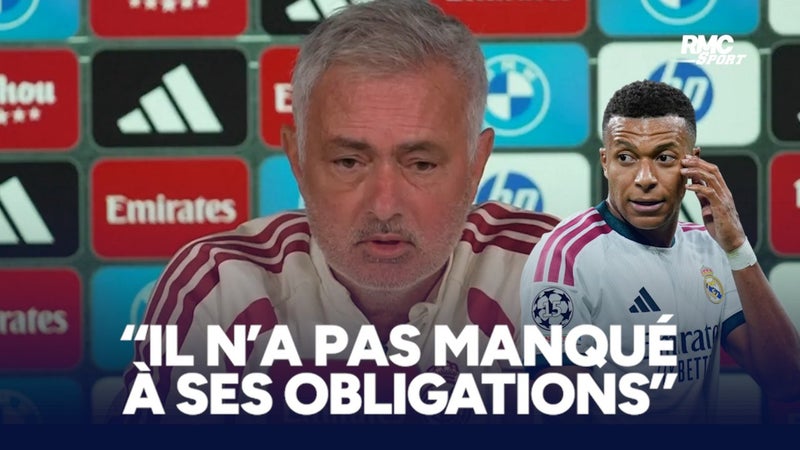 Real Madrid : Mourinho demande aux supporters d’être “justes” avec Kylian Mbappé