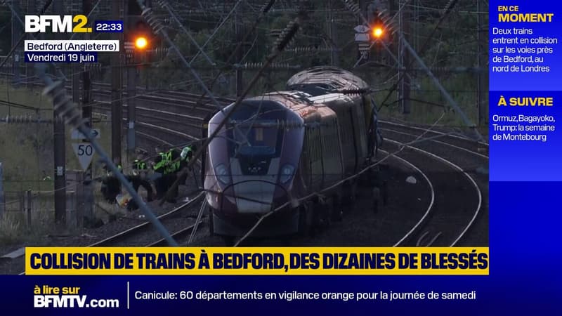 Collision entre deux trains à Bedford, près de Londres: un mort et de "nombreux blessés", selon la police