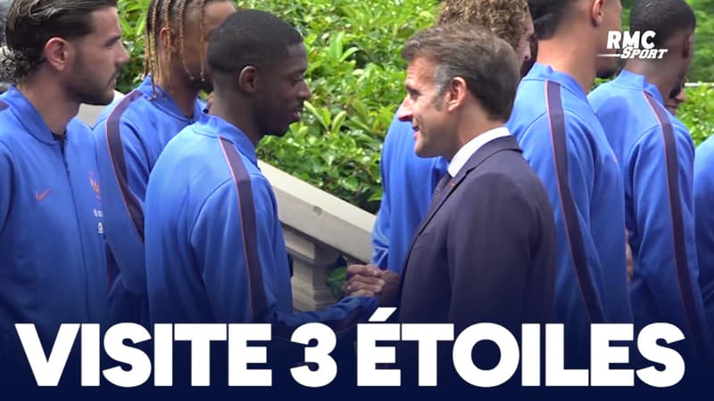 Équipe de France : "Je rêve qu'il y ait une troisième étoile", les coulisses de la visite d'Emmanuel Macron à Clairefontaine