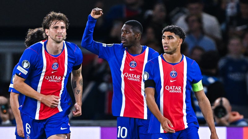 PSG-Slovan Bratislava: doublé puis passe décisive, le début de match génial de Dembélé