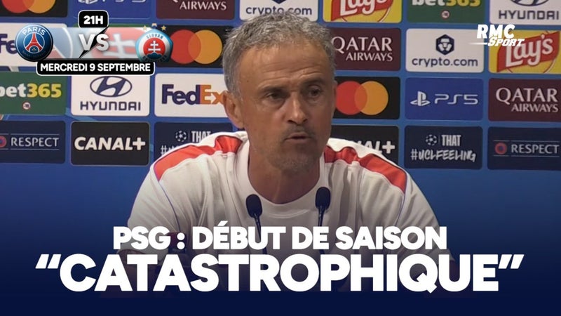 PSG : "Un début de saison catastrophique", analyse Luis Enrique en termes de résultats