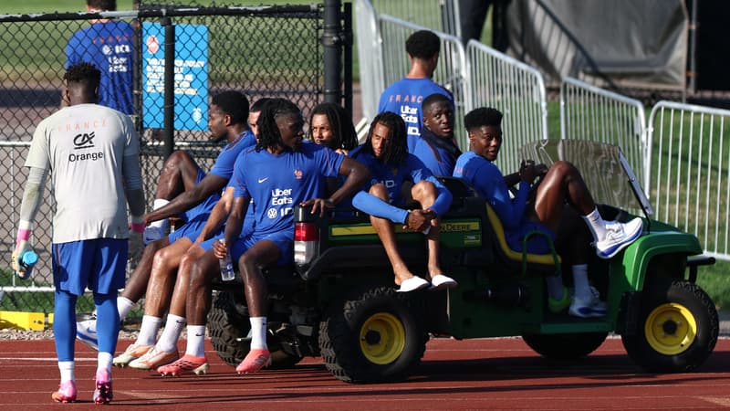 Grosse chaleur et voiturette de golf... le récit de la séance d'entraînement des Bleus après France-Suède