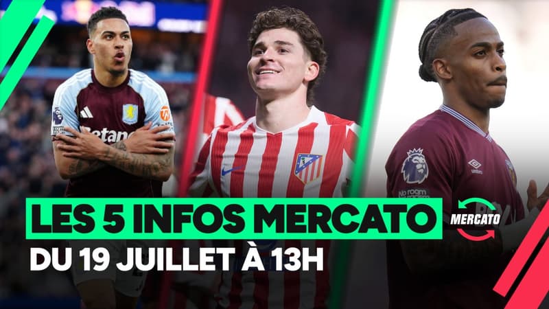Rogers, Alvarez, Summerville... Les 5 infos mercato du 19 juillet à la mi-journée