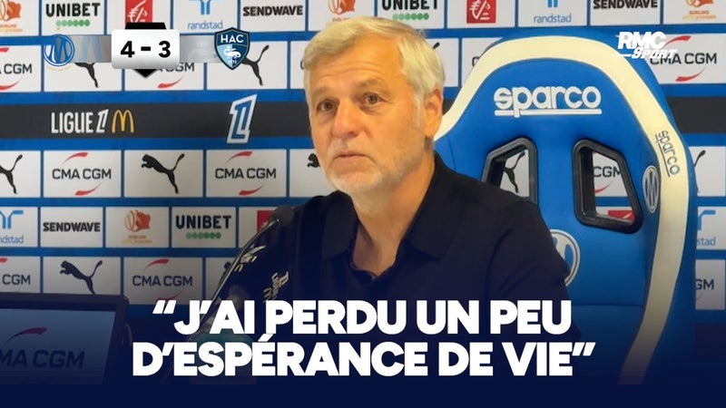 OM 4-3 Le Havre : "J'ai sûrement perdu un peu d'espérance de vie", lâche Genesio