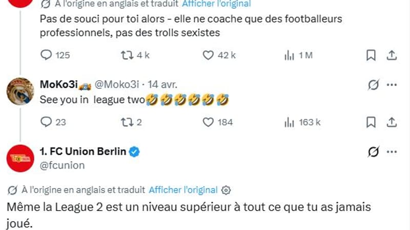 "J’aimerais te flanquer un coup de pied dans les c...": la grosse colère du CM de l’Union Berlin face aux commentaires sexistes visant Eta