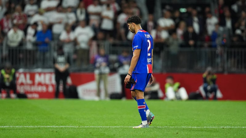 Brest-PSG: inquiétude pour Achraf Hakimi, touché à l'adducteur et remplacé en première mi-temps