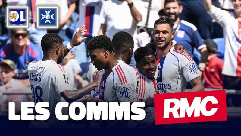 OL 3-2 Auxerre : Lyon s’est fait peur, mais Lyon s’impose, les comms RMC !