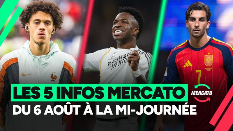 Akliouche bientôt officialisé, l'ultimatum du Real à Vinicius, Ferran Torres d'accord avec le PSG... les 5 infos mercato du 6 août à la mi-journée