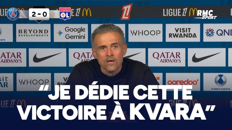 PSG 2-0 OL : Luis Enrique dédie cette victoire à "Kvara"