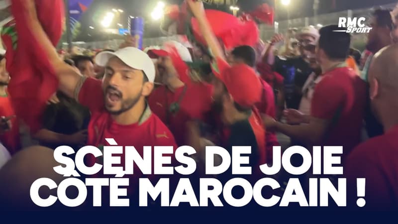 Pays-Bas 1-1 (2tab3) Maroc : La joie des supporters marocains à Monterrey après la qualification !