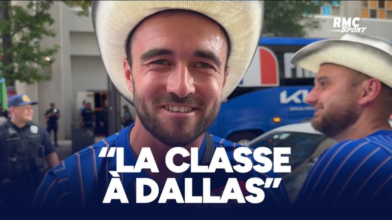 France-Espagne : les Bleus accueillis par leurs supporters "texans" à Dallas