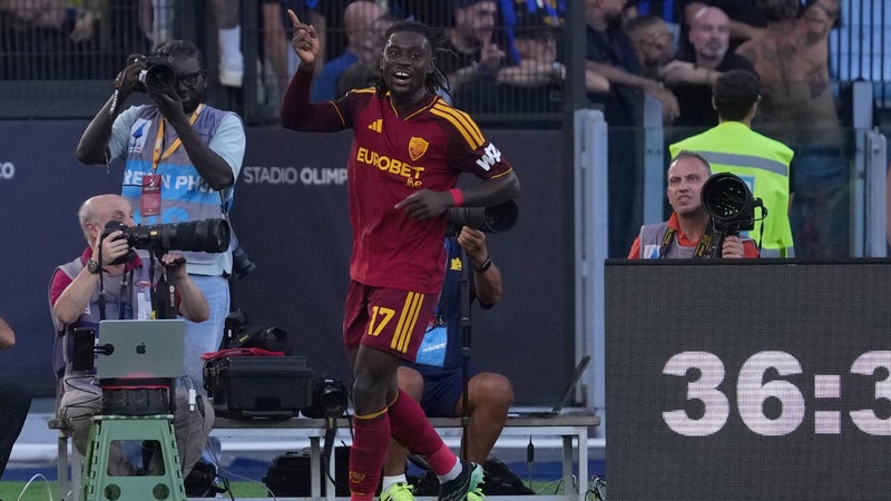 Une grosse performance avant de rejoindre les Bleus: Manu Koné auteur d'un doublé avec l'AS Rome