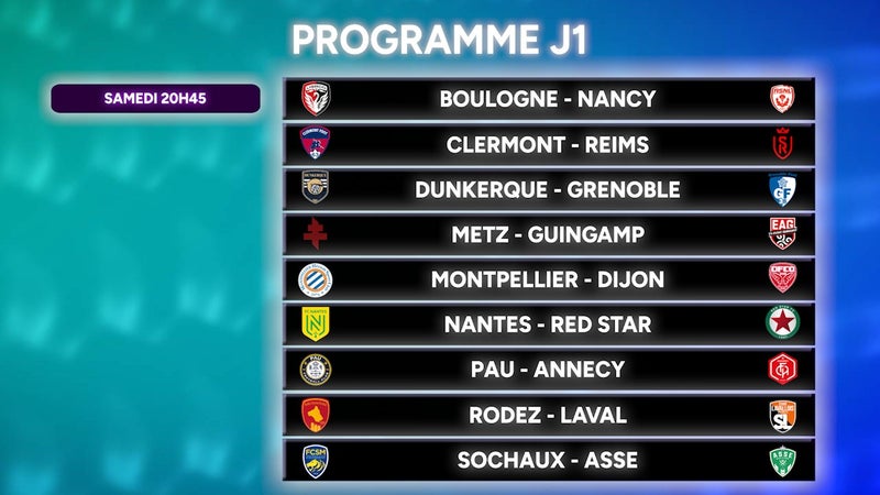 Ligue 2 : C'est parti pour la saison 2026/27, le programme de la J1