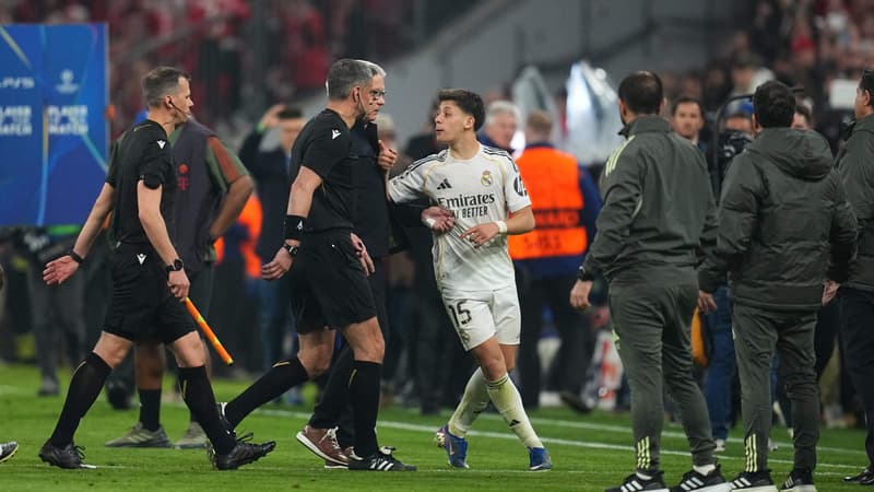 Fin de match tendu entre le Bayern Munich et le Real Madrid: Arda Güler exclu pour son pétage de plombs envers l’arbitre
