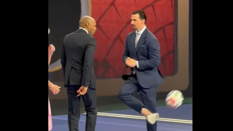 "Le studio n’oubliera jamais": jongles, ailes de pigeon... Quand Henry et Zlatan émerveillent (en costard) les réseaux sociaux